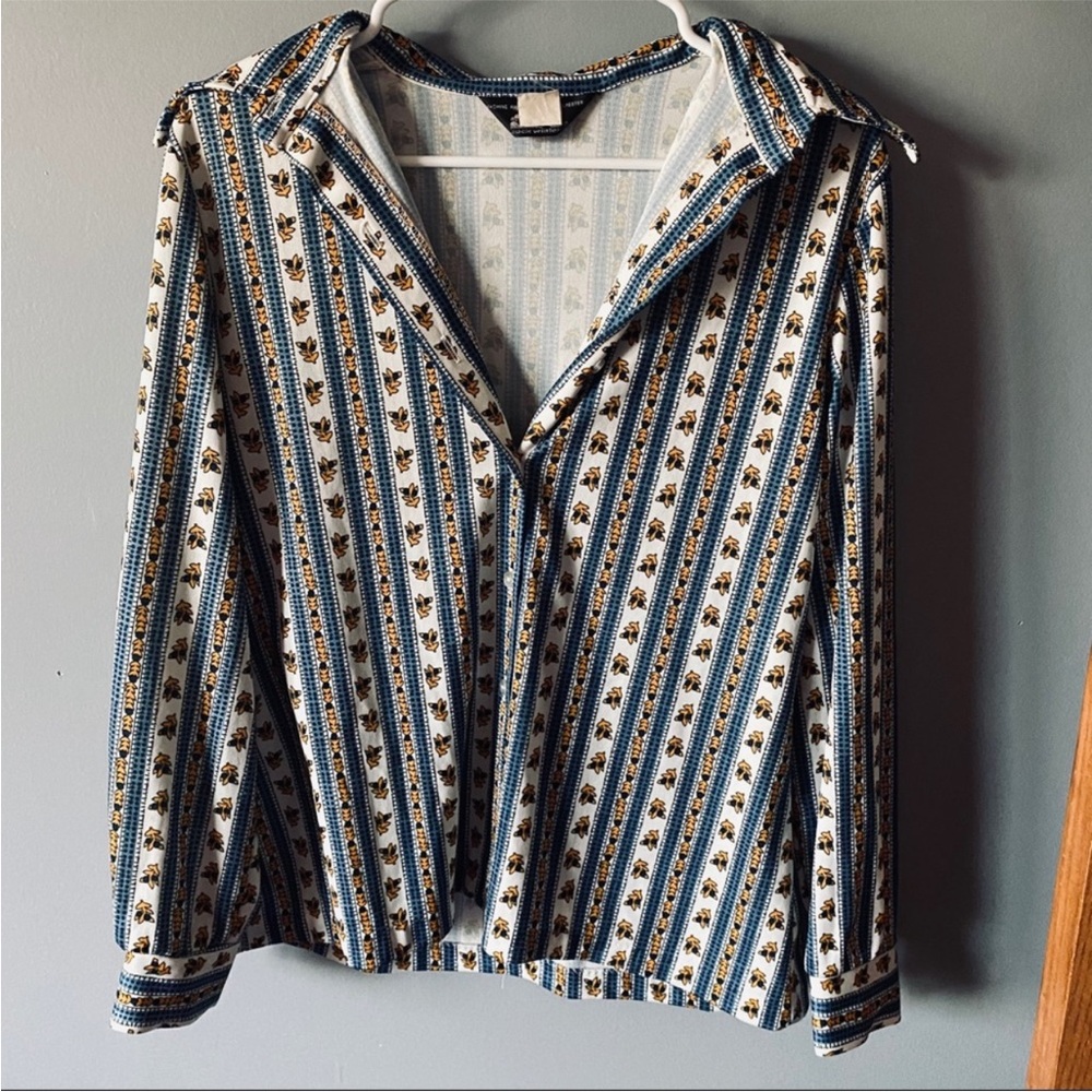 Jack Winter printed button down blouse